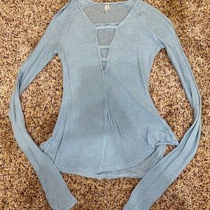 Free people V-neck long sleeve top